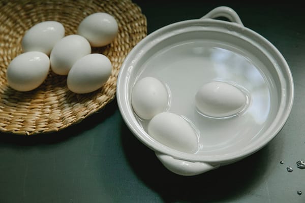 boiling duck eggs